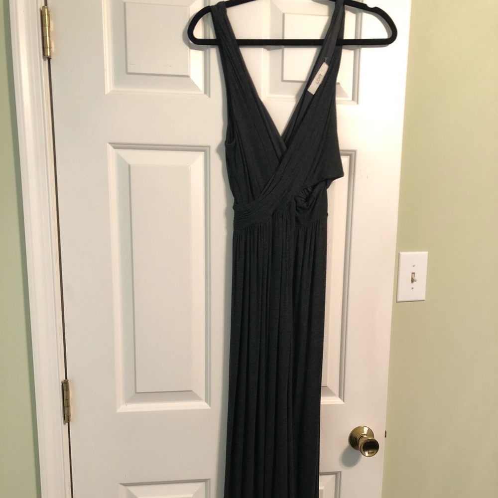 LOFT Grey Maxi Dress
